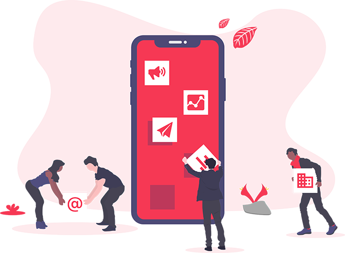 Ilustração de bombeiro apagando um incêndio